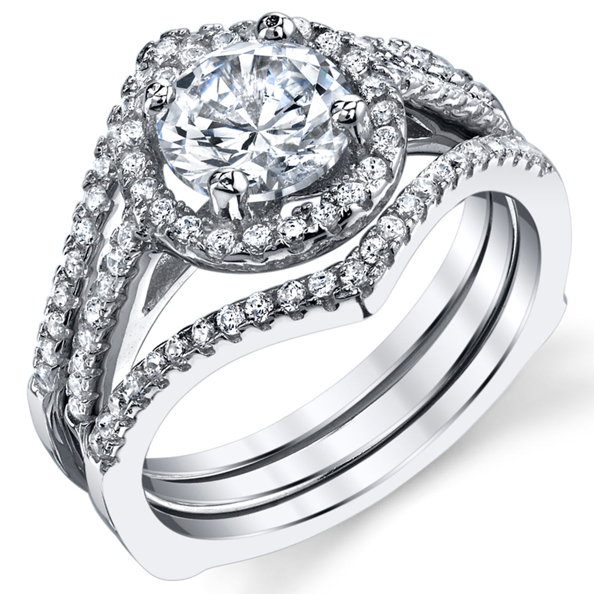 1.5CT 925 Sterling Silver Bridal Rings Sets Oval Cubic Zirconia hotsell Halo CZ Engageme