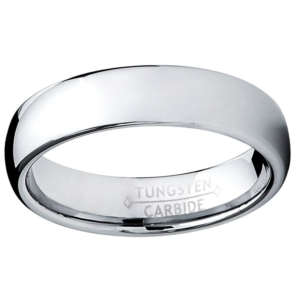 5MM Classic Dome Men's Tungsten Carbide Ring Wedding Band sizes