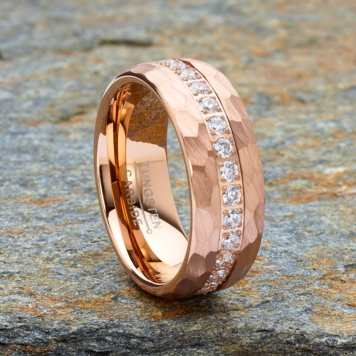 Rose Gold Tungsten Ring | Mens Tungsten Wedding Band | Anniversary Band | Tungsten Carbide Ring | Engagement Rings | Promise Rings | For on sale Him