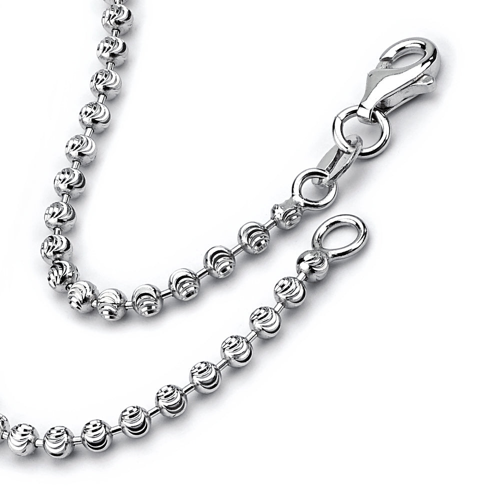 Men's 2.3MM Sterling Silver 925 Italian Rope Necklace Chain 16 18 20 –  Metal Masters Co.
