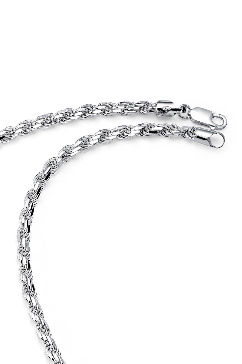 Men's Silver Chain Necklace | Curb | 7mm Width | 16, 18, 20, 22 or 24 inch | Alfred & Co. London | Mens Gift Idea January Sales