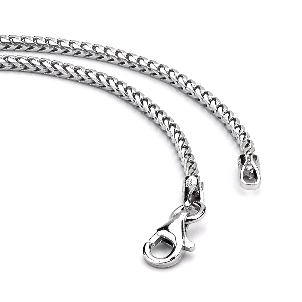 Men's 2.3MM Sterling Silver 925 Italian Rope Necklace Chain 16 18 20 22  24 30 