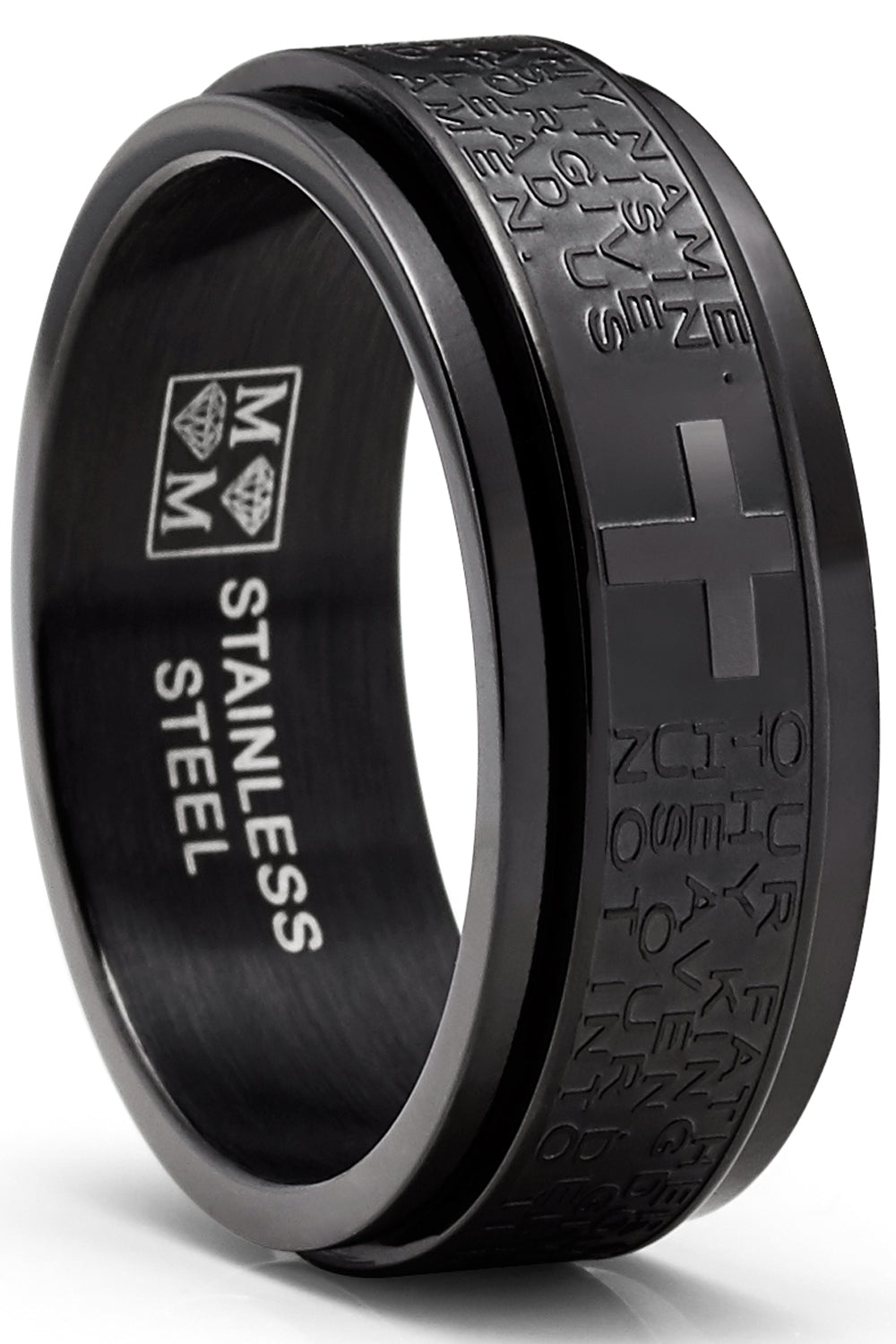 EKLART Bluetooth Rings Worship Prayer Timer Smart Rings for Men (Black,18  mm)