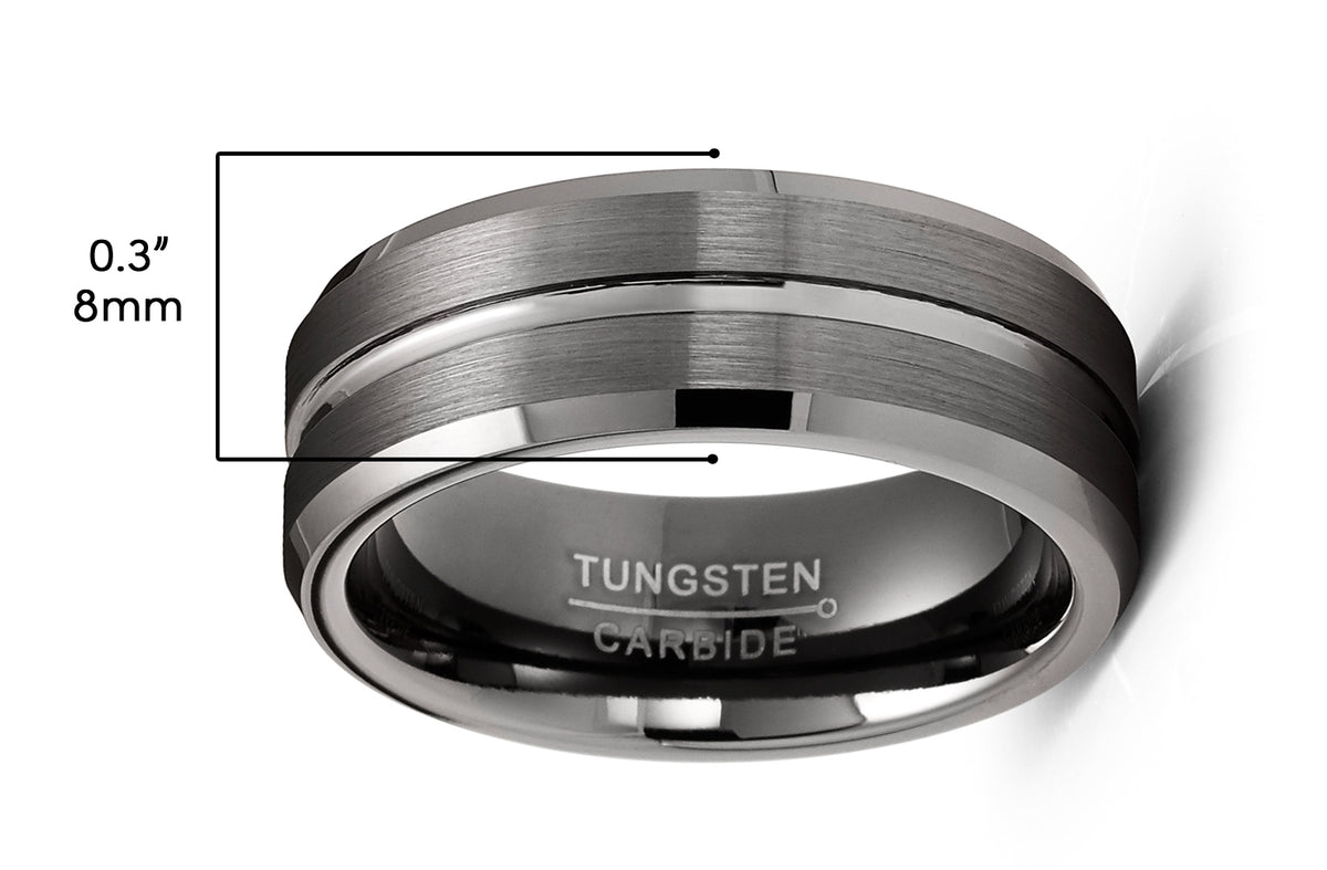 Tungsten carbide deals ring turning grey