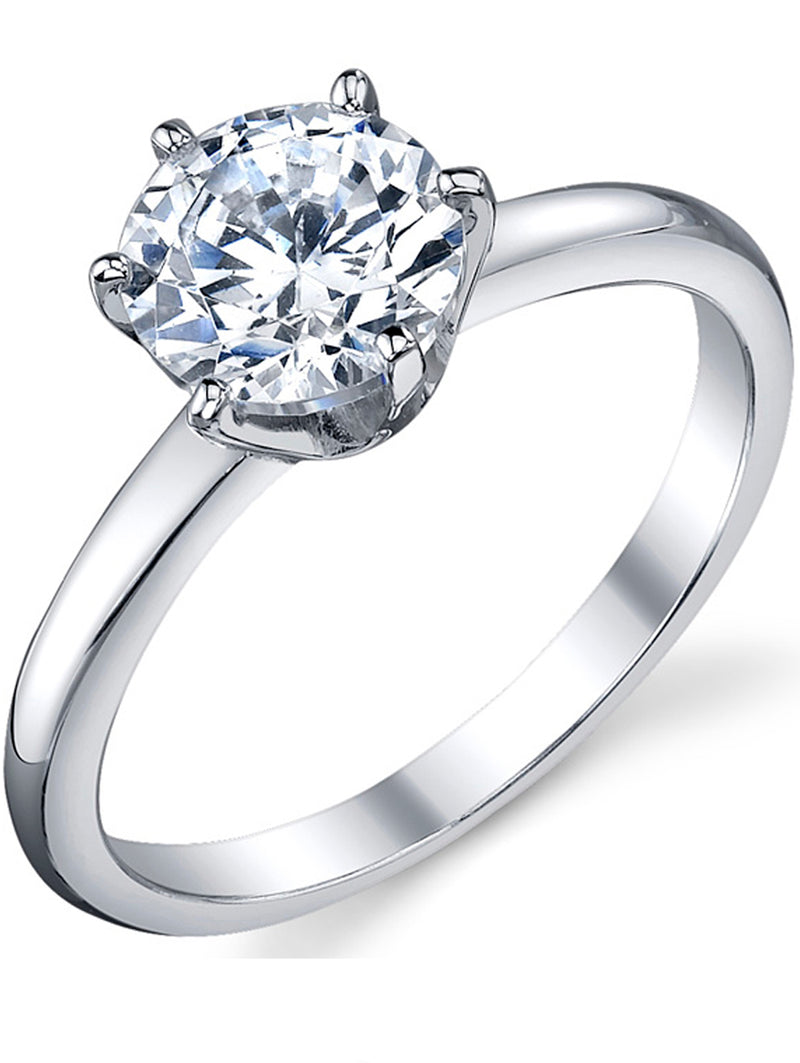 Women's 1.25 Carat Round Brilliant Cubic Zirconia Sterling Silver