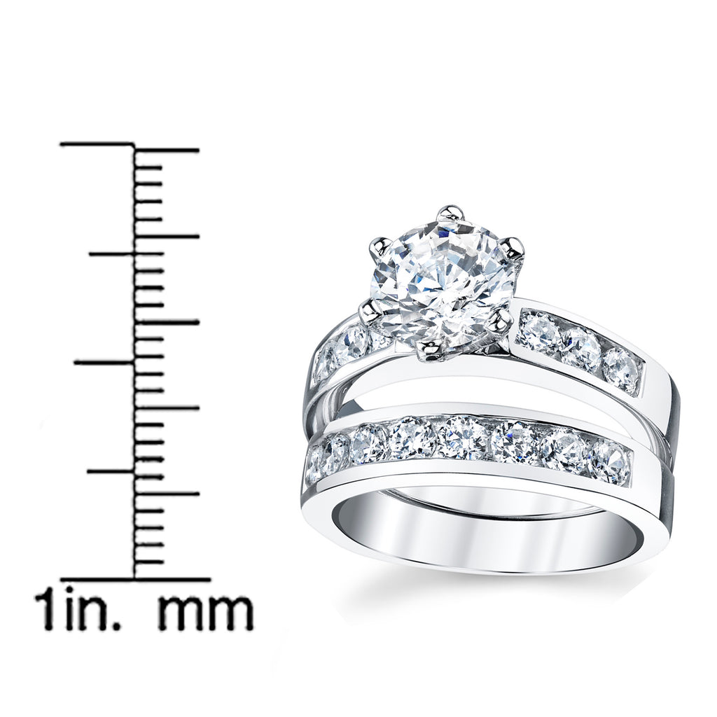 925 Sterling Silver Bridal Wedding Ring Set | Sterling Silver Wedding Sets  Women - 2 - Aliexpress