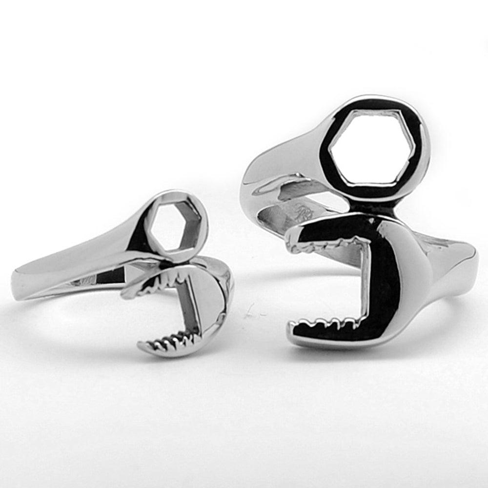 His & Hers Rockstar Stainless Steel Combo Wrench Ring Set