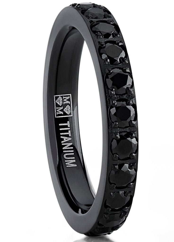 Zuzu - Minimal Black Titanium Wedding Band | Titanium Rings