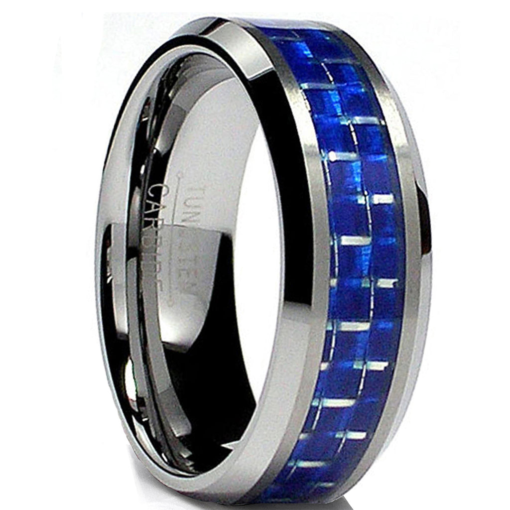 Men Women Tungsten Carbide Wedding Band Ring 8mm Comfort Fit Carbon Men Women Tungsten Carbide Wedding Band Ring 8mm Comfort Fit Carbon