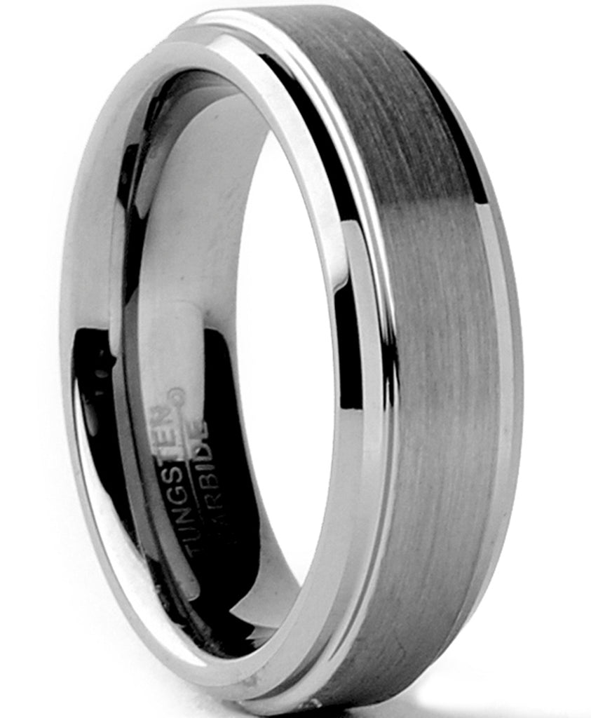 Tungsten Carbide Men's / Unisex Wedding Band Ring, Comfort fit 6MM Sizes 5 to 15