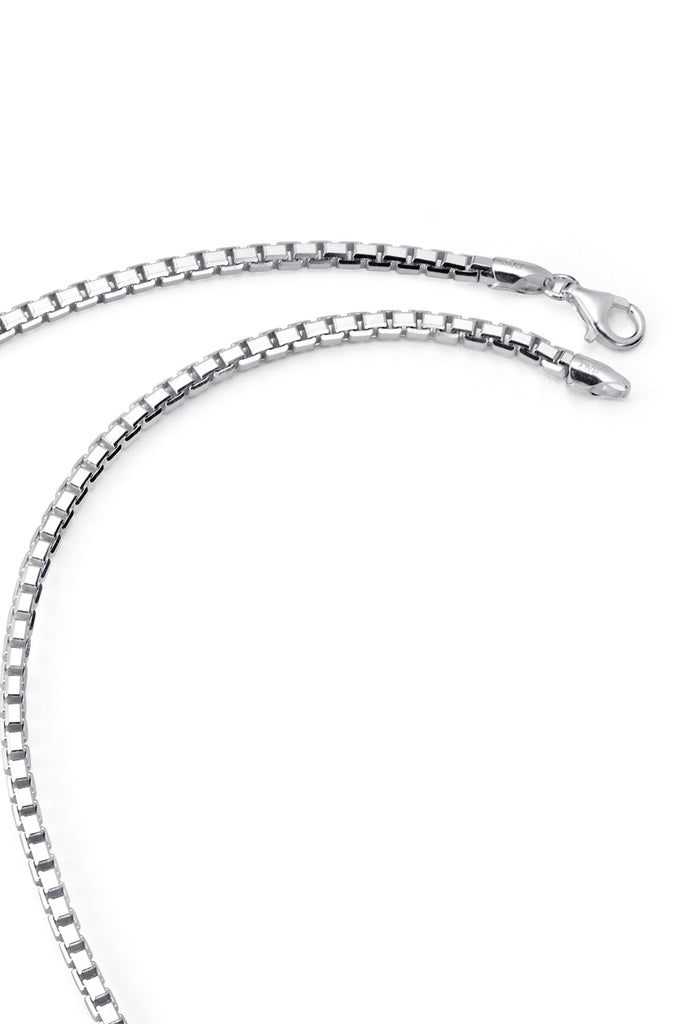 Sold 925 Sterlng Slver talan Box Chan Necklace, Men's and Women's Unsex Venetan Square Sold 925 Sterlng Slver talan Box Chan Necklace, Men's and Women's Unsex Venetan Square