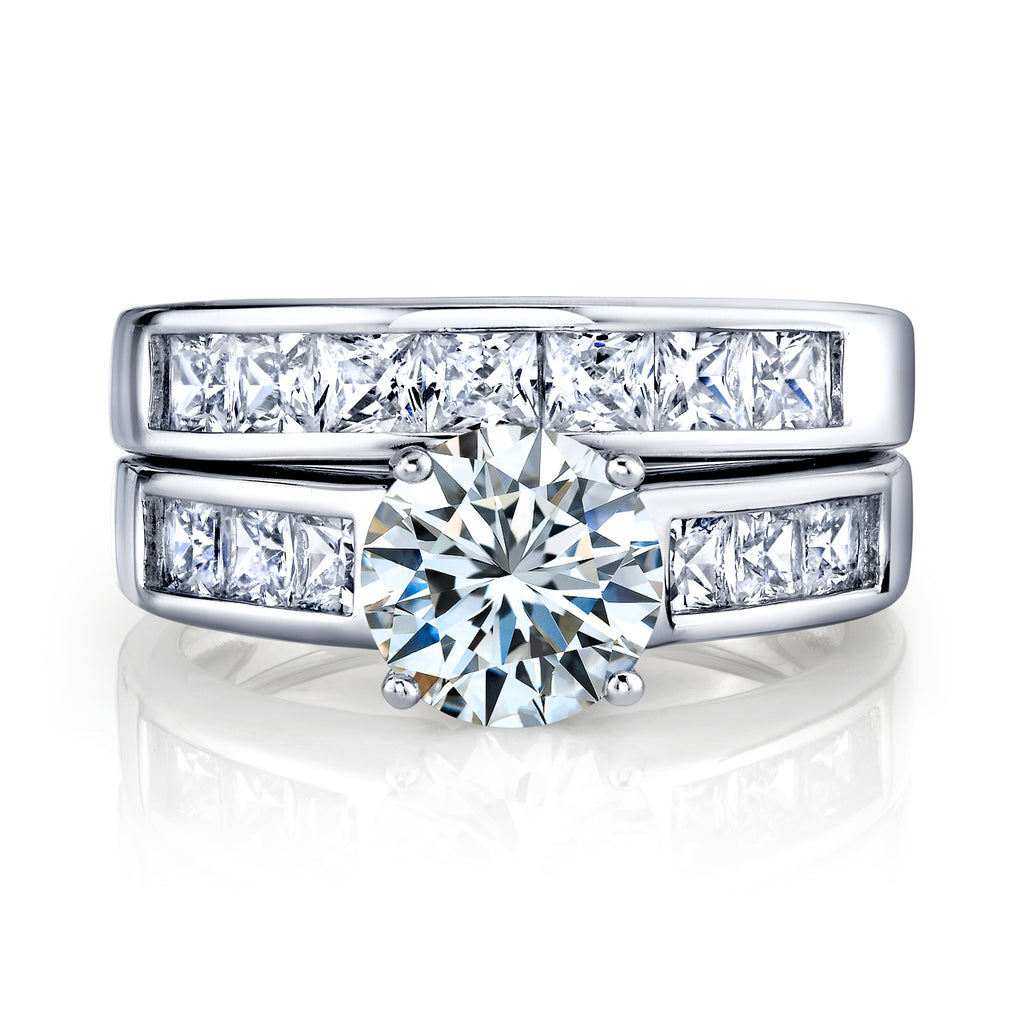 Engagement Ring Silver Bridal Sets