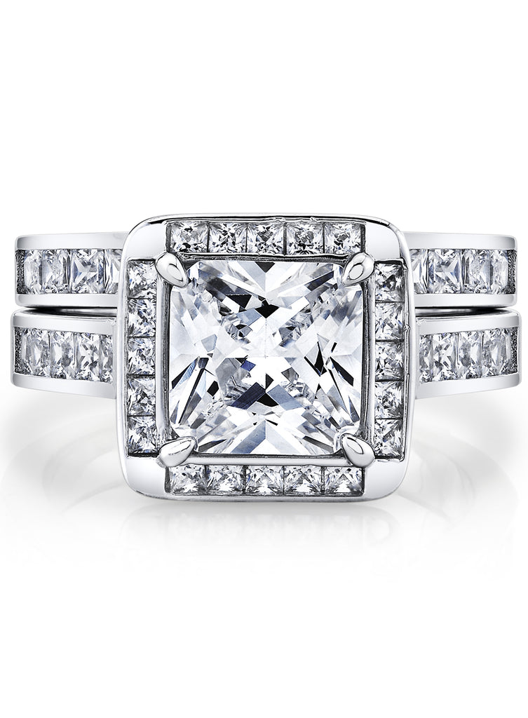 925 Sterling Sterling Silver Cz Bridal Sets Women's Sterling Silver