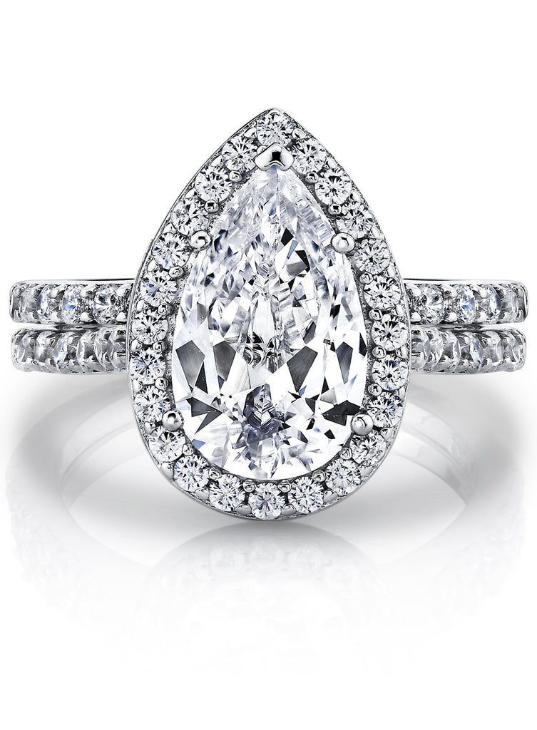 Drop Stone Rings Tear drop wedding ring set 60 photos - Astyledwedding.com