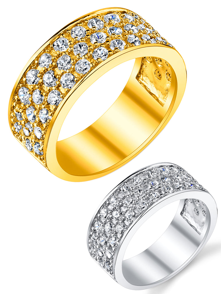 925 Sterling Silver Mens Blue Diamond Wedding Band Round Engagement Ring  .50 Ct - JFL Diamonds & Timepieces