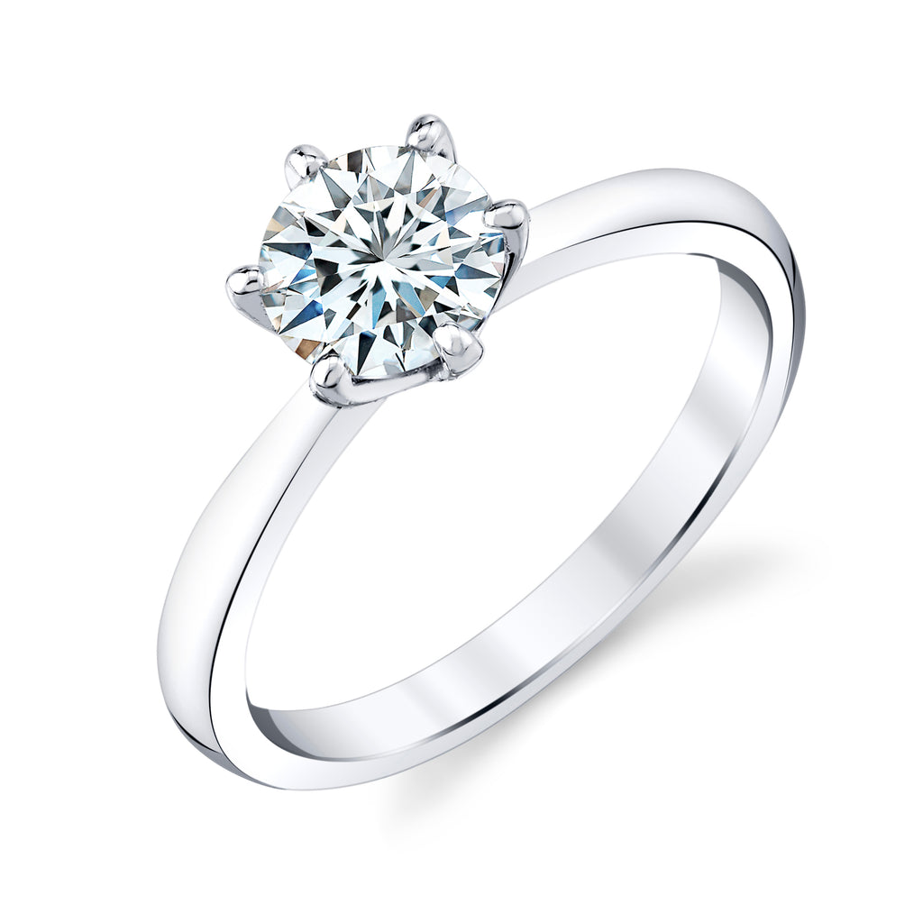 Cathedral Colorless Moissanite Ring, Half Eternity Wedding Promise Ring