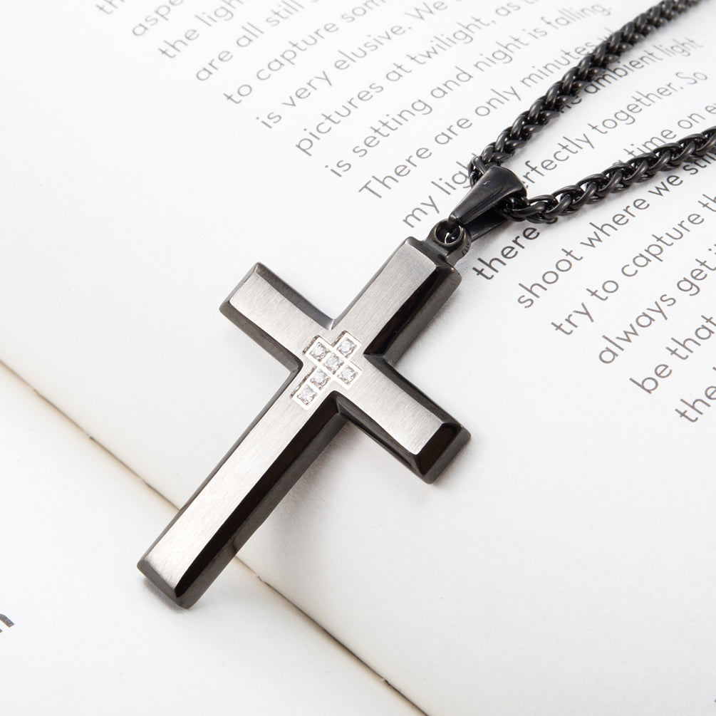 Vintage 925 Sterling Silver Cross CZ Pendant Vintage 925 Sterling Silver Cross CZ Pendant