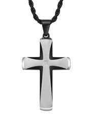 Savlano Stainless Steel Rose Gold Color Cross Pendant 24 inch Cuban Savlano Stainless Steel Rose Gold Color Cross Pendant 24 inch Cuban