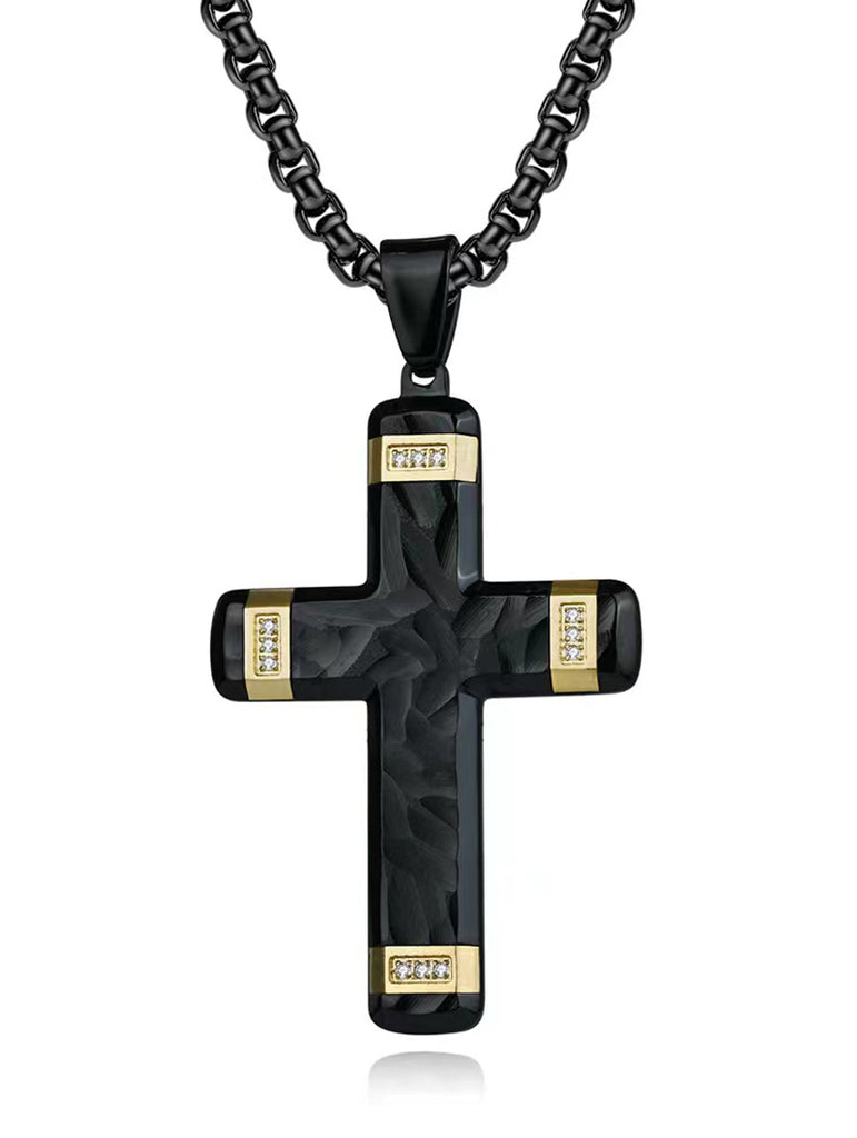 thumbnail image 2 of 925 Sterling Silver Cross Pendant – 58mm Cubic Zirconia – Religious Jewelry Gift Boxed 2 of 4
