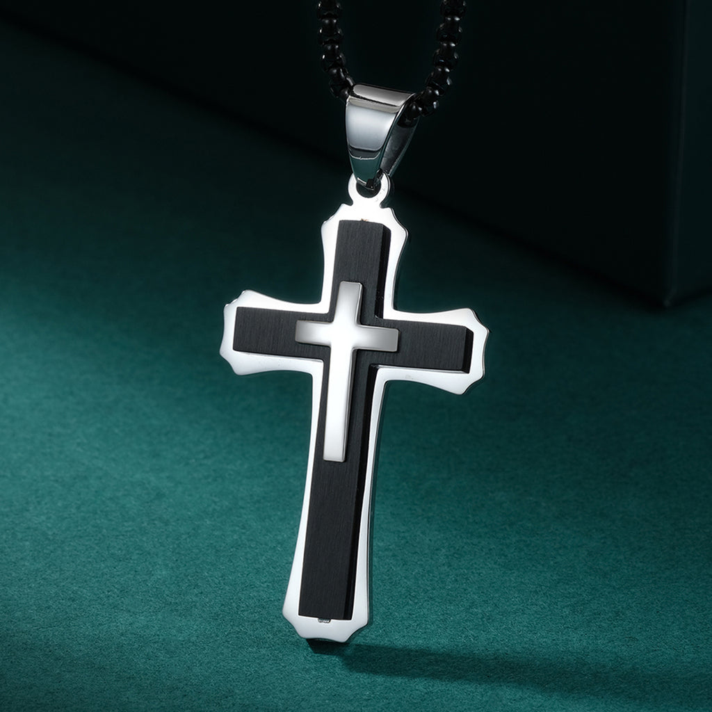 Extra Large Silver CZ Cross Pendant Extra Large Silver CZ Cross Pendant
