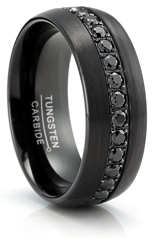Mens Black Tungsten Wedding Band Orion Nebula Galaxy Engagement Ring C –  Metal Masters Co.