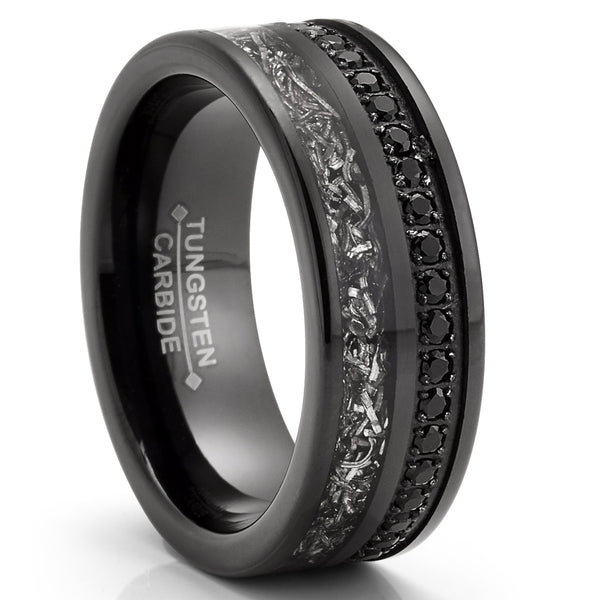 Men Wedding Bands Double-Inlay Wedding Bands Custom Double Inlay