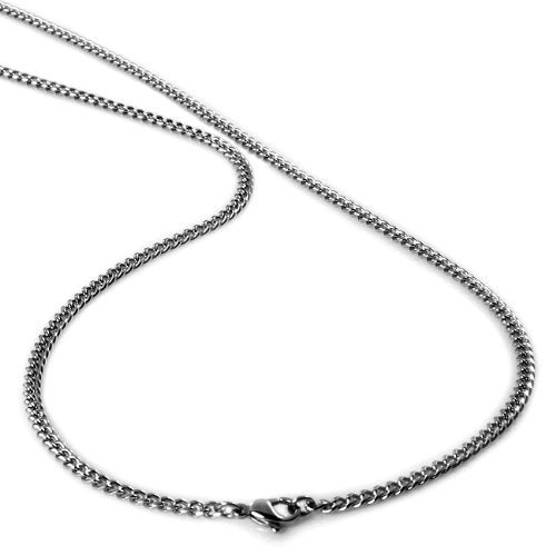 4MM Men's Stainless Steel Curb Chain Necklace 22" and 24"