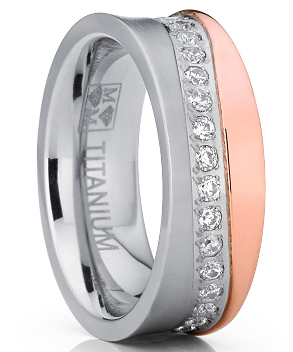  Metal Masters Co. RoseTone Pink Women's Stainless Steel Ring  Wedding Band with Engraved Florentine Design 7mm 4 : Clothing, Shoes &  Jewelry