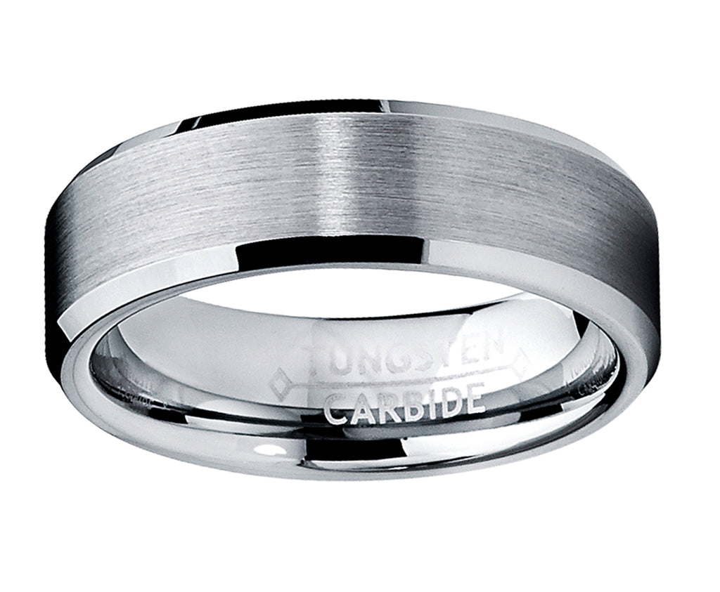 thumbnail image 2 of His & Hers Titanium Wedding Bands Set - Matt & Polished Finish - 5mm & 7mm - Elma Jewellery 2 of 3