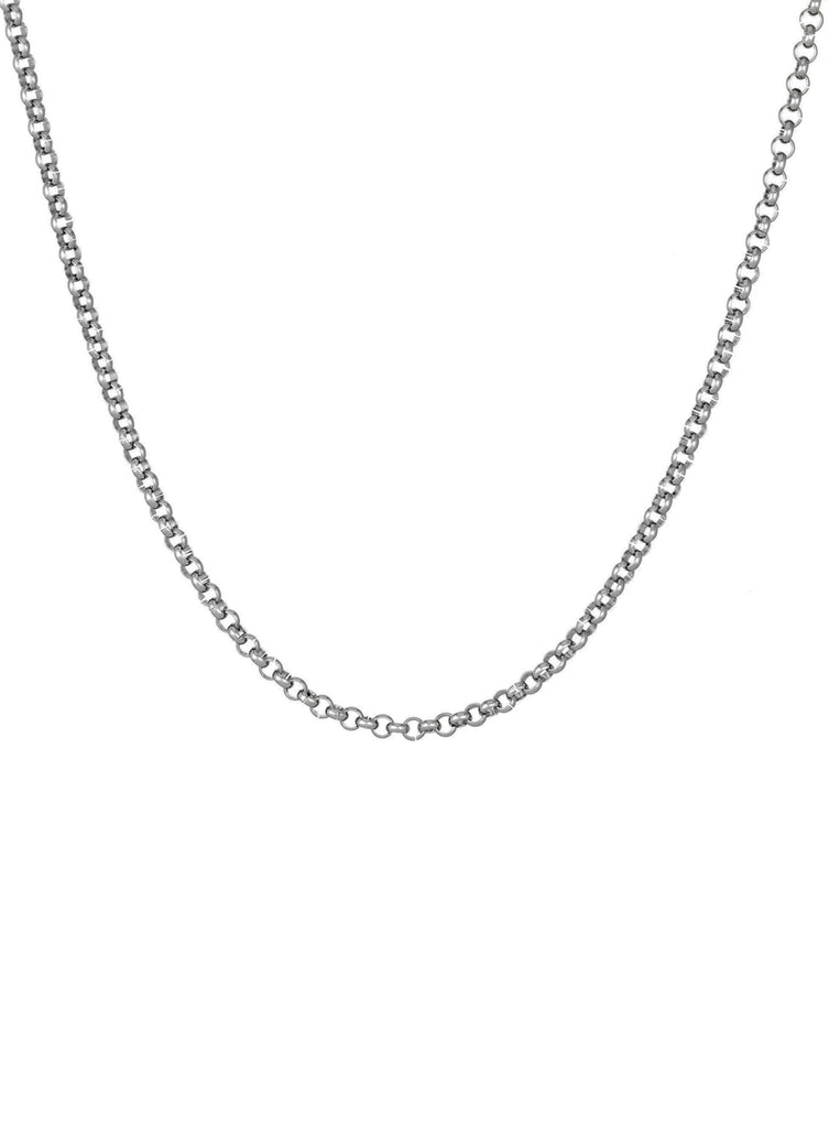 3-9mm 18-24 Stainless Steel Mens Silver Diamond Cut Rolo Cable Chain  Necklace