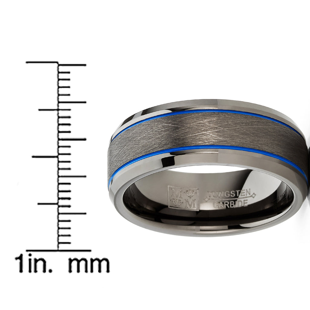 Mens Gunmetal Tungsten Law Enforcement Police Military Army Ring
